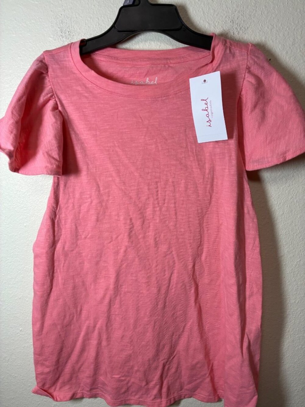 NWT Isabel Maternity T-Shirt Flutter Sleeve Casual Pink Size XS